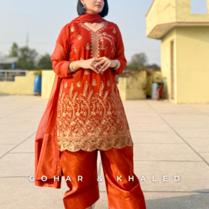 Chiffon Tilla Embroidered Dress 3Pc - Image 2
