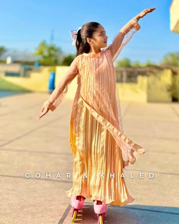 Crushed Fabric Silk & Net Maxi - Image 11