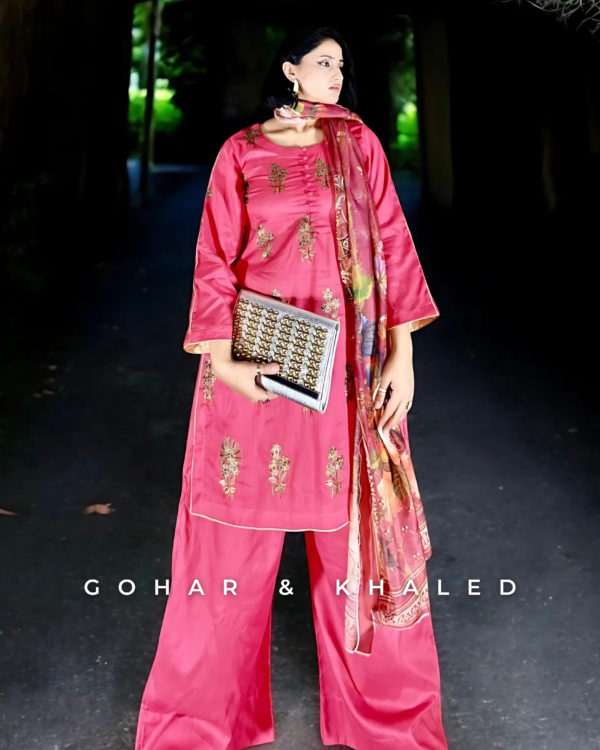 Embroidered Lawn Stitched Dress 3Pc - Image 3