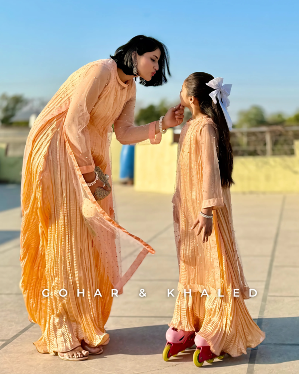 Crushed Fabric Silk & Net Maxi - Image 4