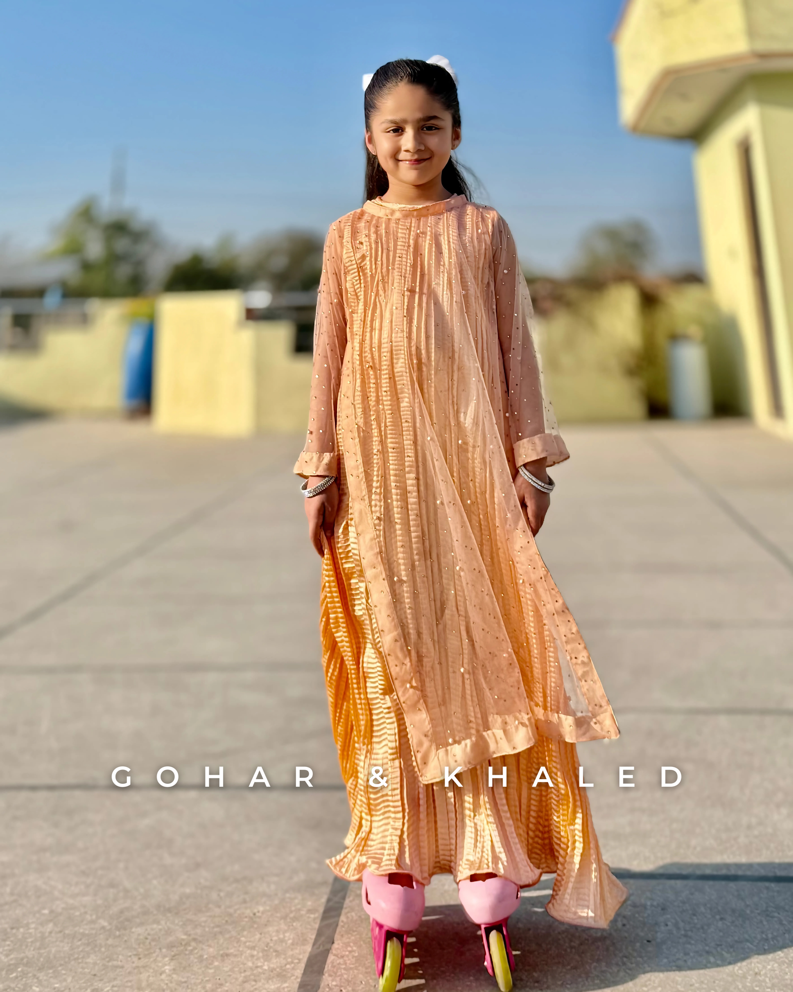 Silk and Net Maxi for kids