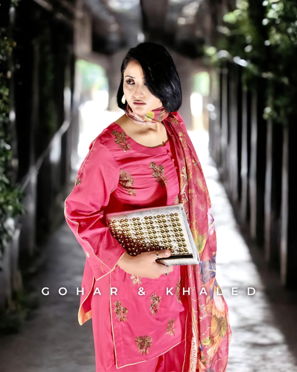 Embroidered Lawn Stitched Dress 3Pc - Image 2